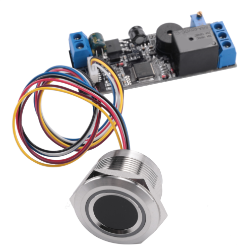 K202 DC12V Low Power Fingerprint Control Board + R503 Fingerprint Module Round Fingerprint Recognition Module 2