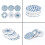 Ceramic Stone with Cork Backing Non- Heat Insulation Table Mat Absorbent Coasters for Drinks 6 7