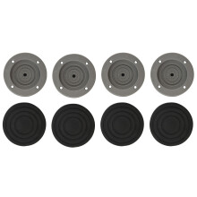 4 Pcs/Set Anti-Vibration Pads Rubber Noise Reduction Vibration Anti- Foot Mount for Washer and Dryer Adjustable Height Washing Machine Mat (Gray)