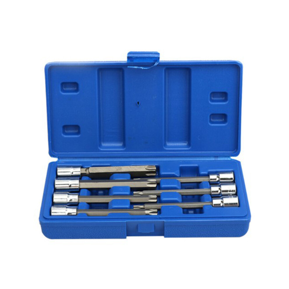 Ensemble de 7 douilles 3/8 pouces, douilles Torx extra longues, jeu de douilles étoile T25 T30 T40 T45 T50 T55 T60, outils à main