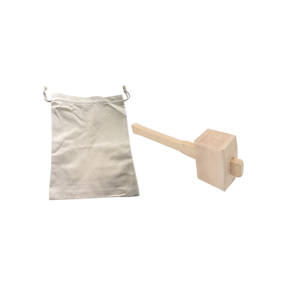 Sac et maillet à glace, kit de barman broyeur à glace, ensemble de marteaux en bois de plage pour broyage de glace, outils de bar pour barmans
