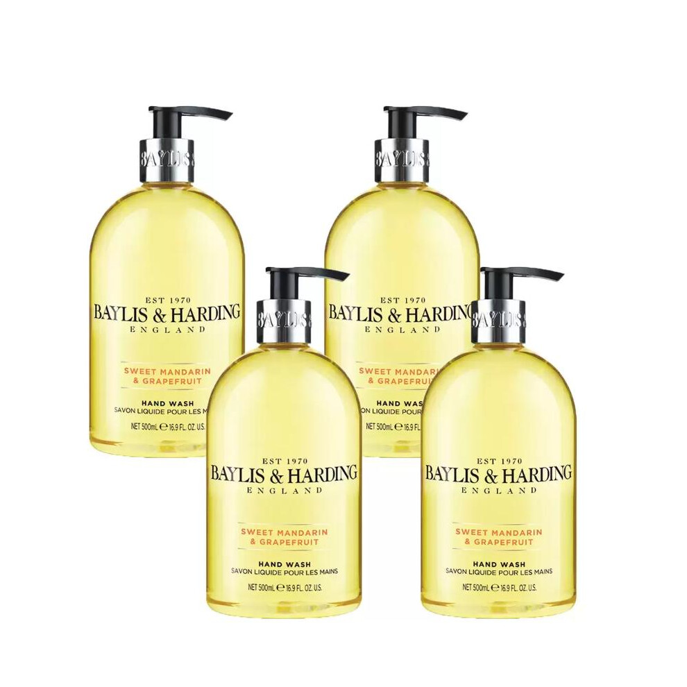 Baylis & Harding Handwash (Sweet Mandarin & Grapefruit) 4 x 500ml