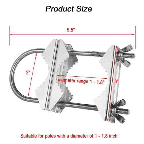 Kit de support de montage de mât à mât antirouille robuste pour TV, CB (ensemble de 3) 1