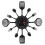 16 Inch Kitchen Wall Clocks with Spoons and Forks,3D Tableware Wall Clock Room (Black) 5