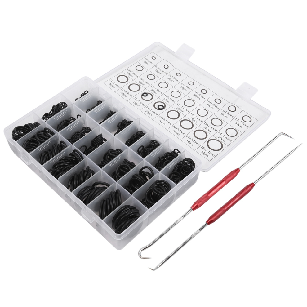 740Pcs Nitrile Rubber O Ring Set With Hook Tools Nbr Seal Rings Gasket Oring Oil-Resistant Sealing O-Ring Kit 4763973102800