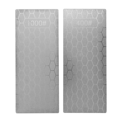 2PCS Diamond Sharpening Stone, Whetstone Honeycomb Surface Diamond Sharpener Plate with Non- Base(400/1000 Grit)