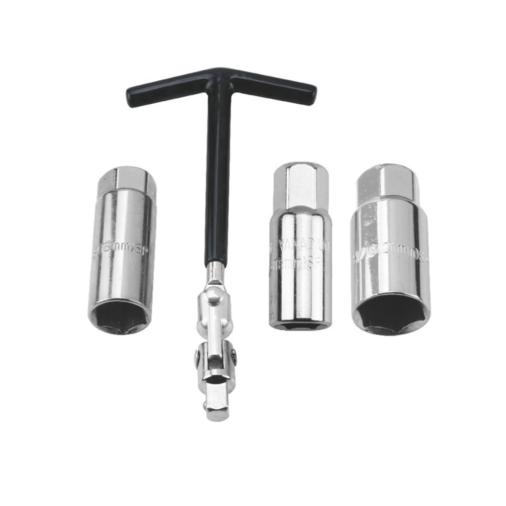 Kit d'outils de réparation de voiture et de moto, outil de retrait de bougie d'allumage, clé à douille 16 mm/18 mm/21 mm, clé à poignée en T