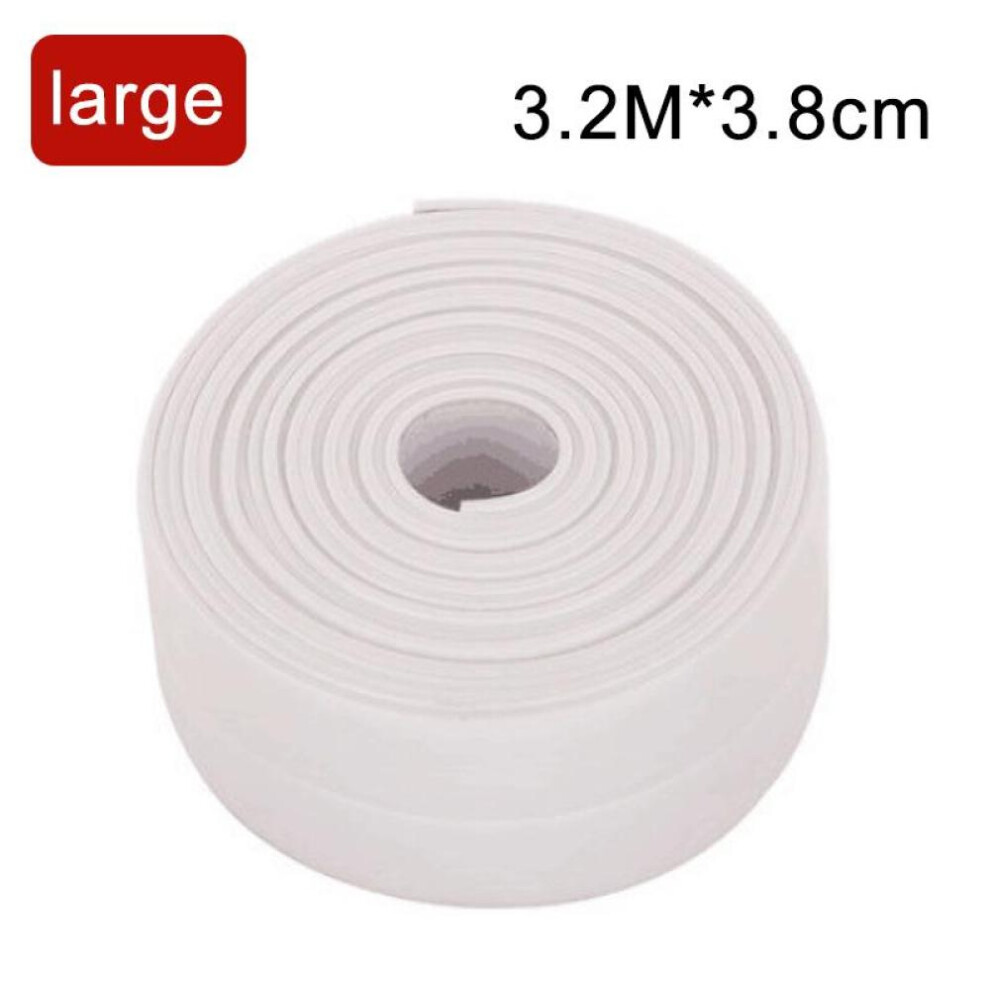 (White 3.2M * 3.8cm) 1pc, Bathroom Shower Sink Bath Sealing Strip Tape, Pvc Self Adhesive Waterproof Wall Sticker For Bathroom, Sink, Bathtub, Toilet