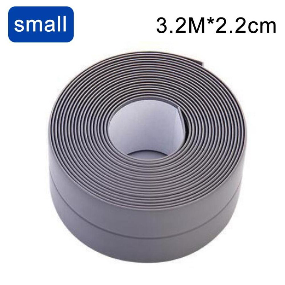 (Gray 3.2M * 2.2cm) 1pc, Bathroom Shower Sink Bath Sealing Strip Tape, Pvc Self Adhesive Waterproof Wall Sticker For Bathroom, Sink, Bathtub, Toilet