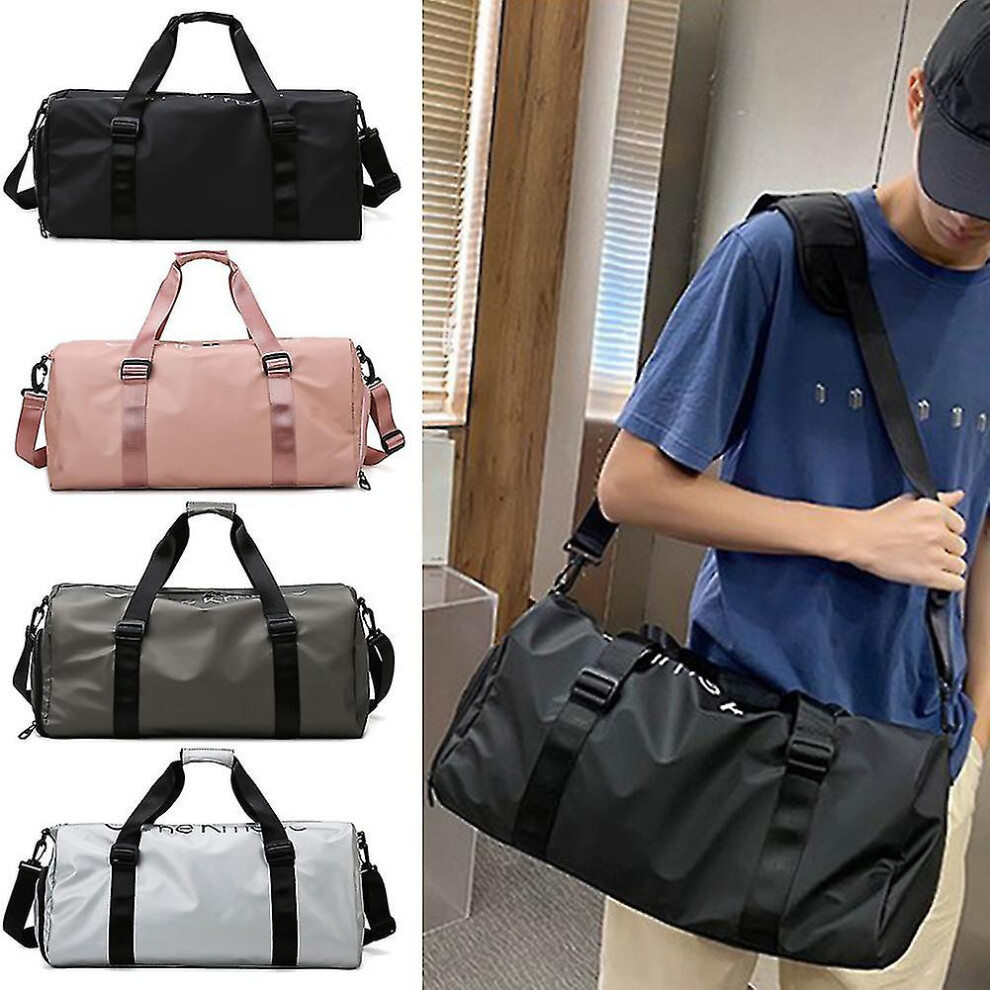 (Black) Luggage Travel Bag Large Capacity Shoulder Crossbody Bag Dry Wet Separation Waterproof For Swimming For Weekend Travel-image-OPC-PFSZ7P7-NEW