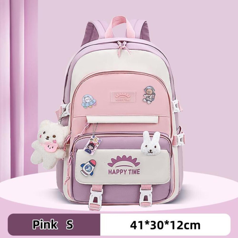 (pink, S) Girl&apos;s Schoolbag Cute Korean Style Student Backpacks School Bags For Teenage Girls