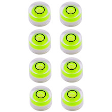 8Pcs Mini Circular Bubble Spirit Level Levels Inclinometers for Leveling Telescope, Tripod,10X6mm, Non-Adhesive