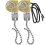 Ceiling Fan Light Switch Ear ZE-109 Two-Wire Light Switch with Pull Cords for Ceiling Light Fans 2Pcs Silver 1