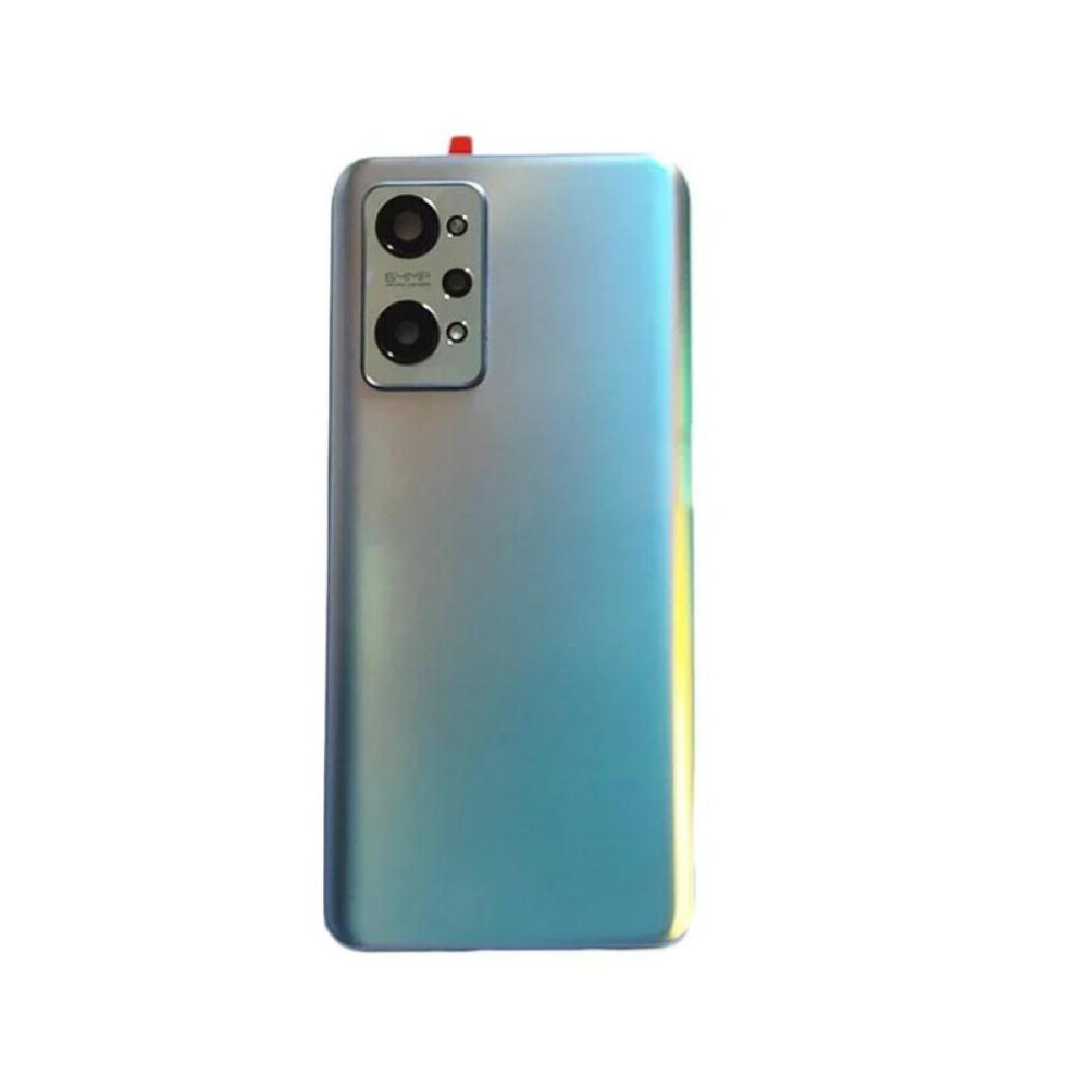 (Blue with lens) Back Glass Cover For Realme Gt Neo 2, Battery Cover, Glass Panel, Rear Door Housing  With Lens, Wukong Customization, Rmx33