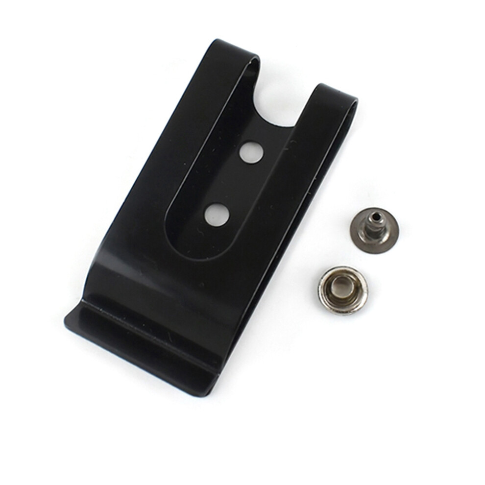 Tlily 10Pcs 56X25mm Double Holes Metal Spring Belt Sheath Clip Clasp Buckles Accessories With 8Mm Cap Studs Screws