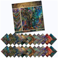 Bloc de papier pour scrapbooking, 24 feuilles de papier de couleurs mélangées, 6 pouces x 6 pouces de profondeur