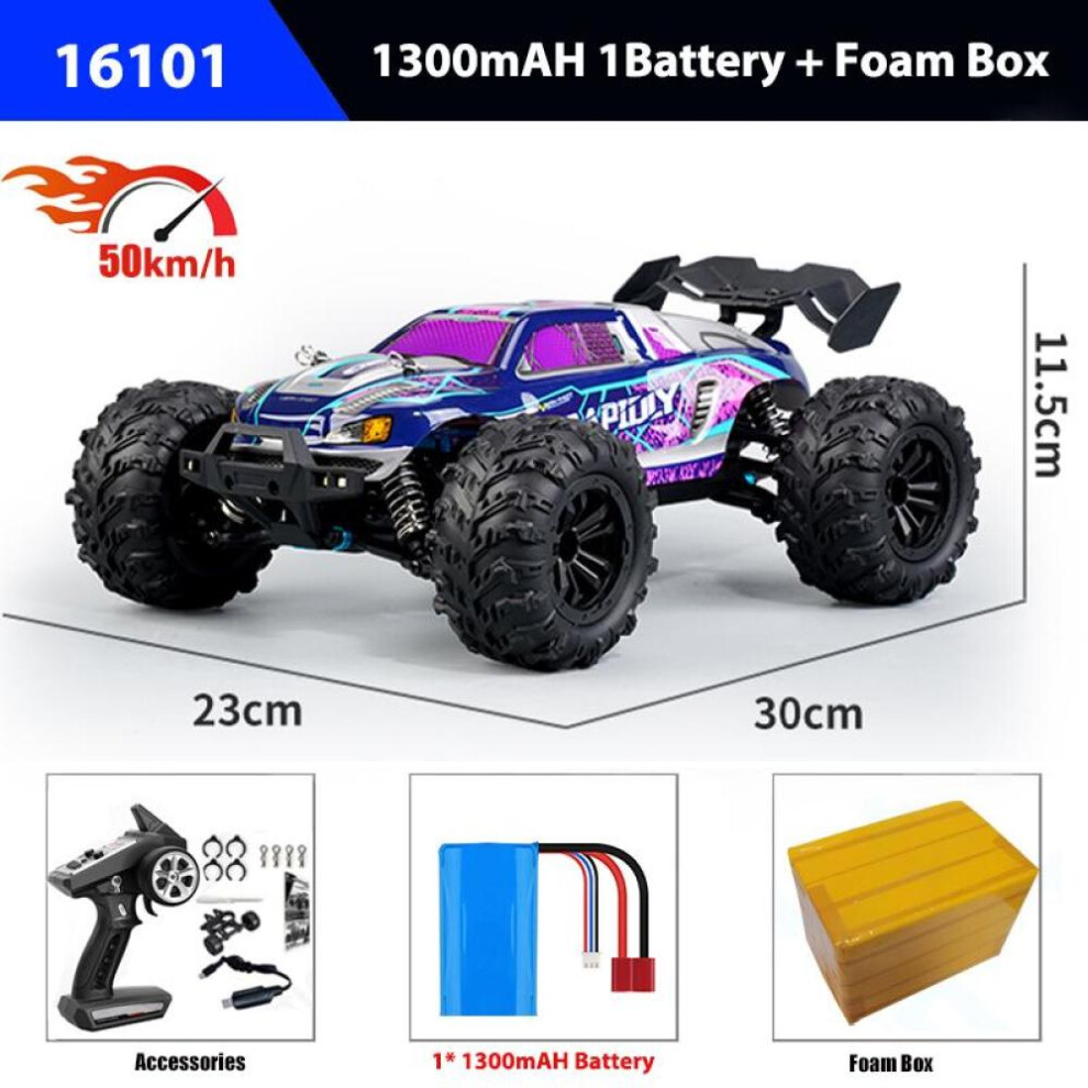 (as the picture, 16101 purple) 4x4 Remote Control Car 16101pro/16102pro Brushless 4wd 70km/h 2.4g Rc Car Electric High Speed Off-road Drift Toys For C