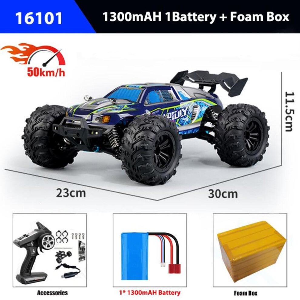 (as the picture, 16101 blue) 4x4 Remote Control Car 16101pro/16102pro Brushless 4wd 70km/h 2.4g Rc Car Electric High Speed Off-road Drift Toys For Chi