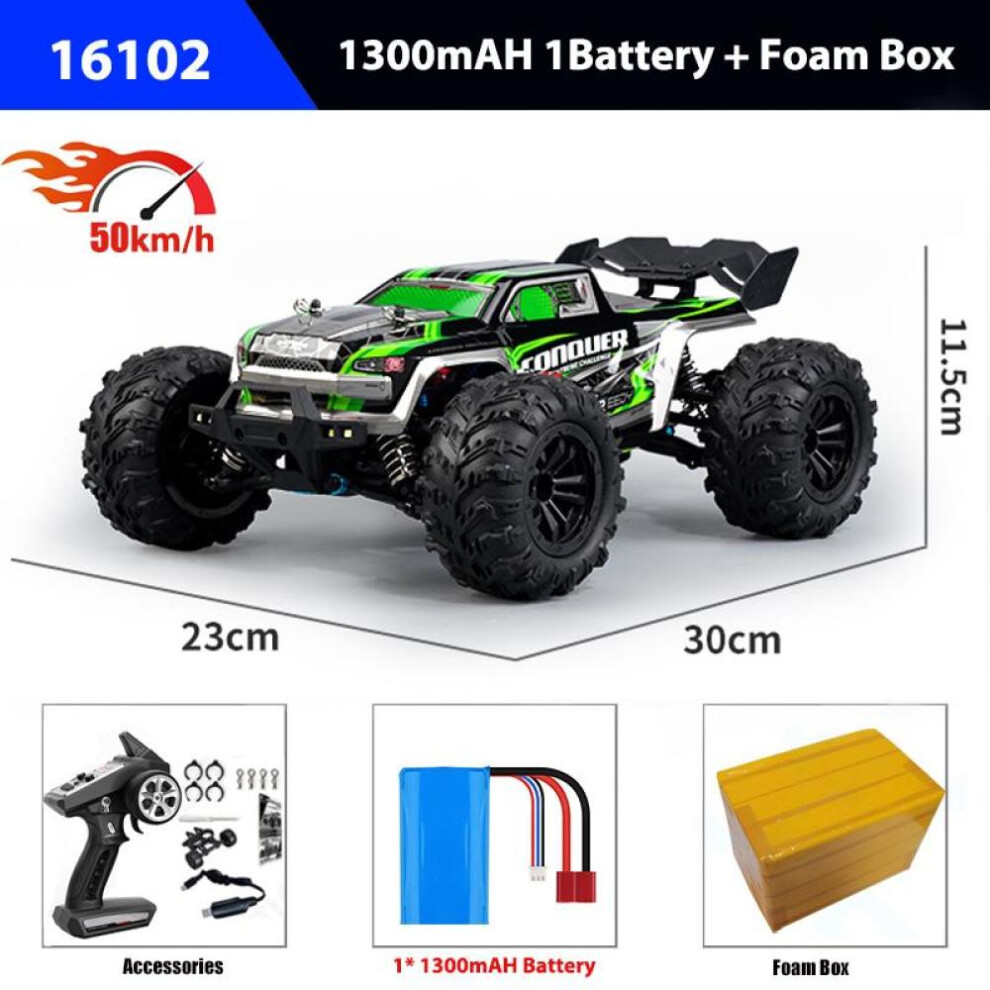 (as the picture, 16102 green) 4x4 Remote Control Car 16101pro/16102pro Brushless 4wd 70km/h 2.4g Rc Car Electric High Speed Off-road Drift Toys For Ch