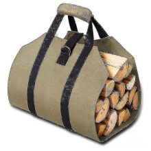 heavy Duty Canvas Log Carrier, Portable Canvas Firewood Storage Bag, Multifunctional Firewood Tote Bag with a