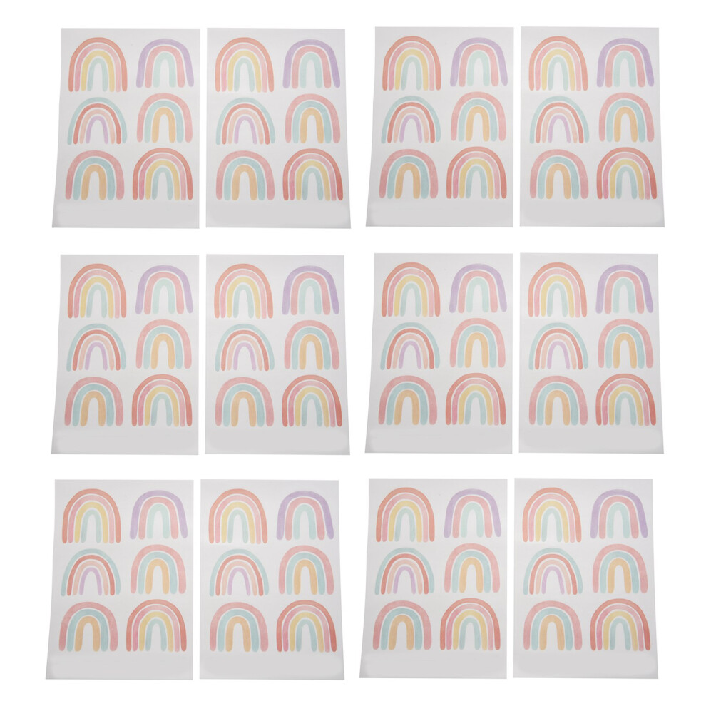 Tlily Rainbow Bedroom Decor For Girls Colorful Rainbow Wall Decals Room Decor For Kids Nursery Bedroom Decorations 72 Pieces