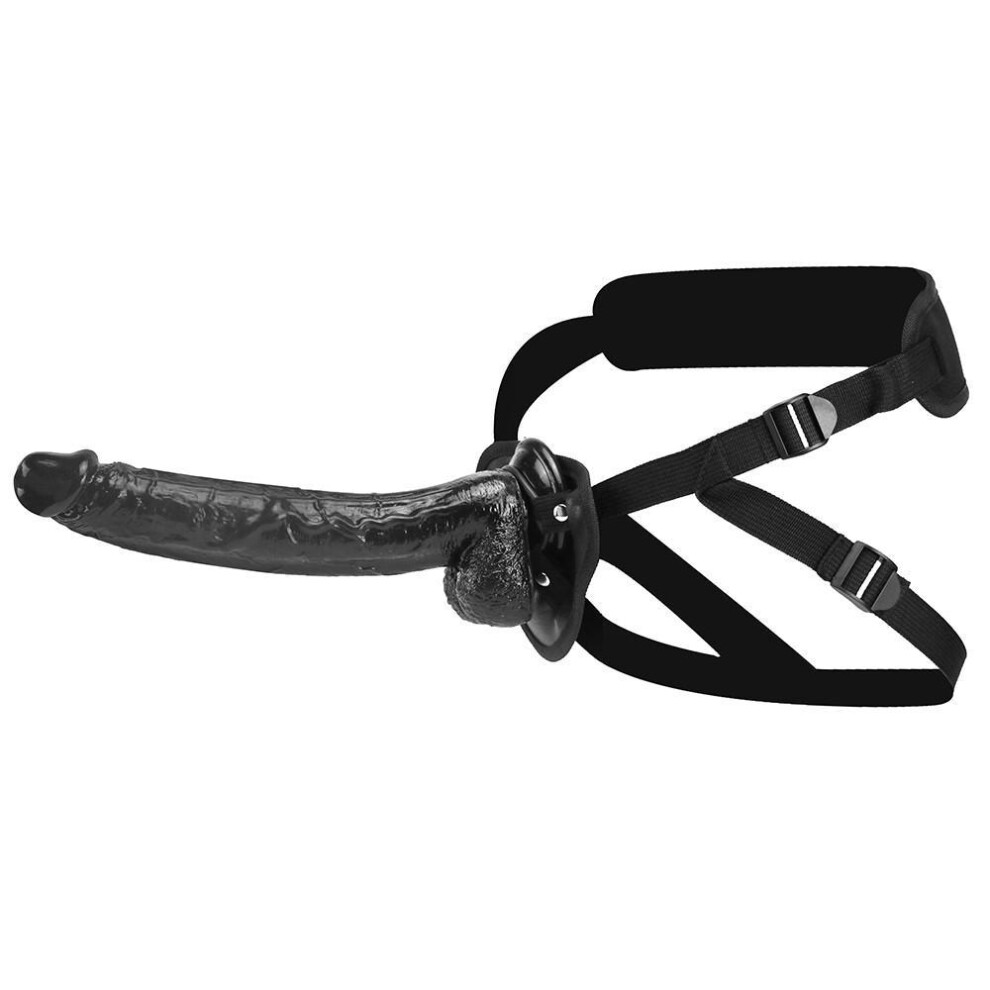 (black) 31cm Straped On Huge Dildo Penis Pants Strap-on Huge Realistic Cock Harness Strapless Removable Suction Cup Dildos Panties For Lesbians