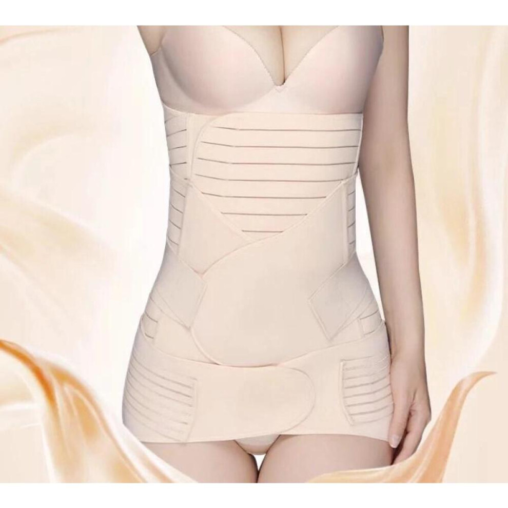 (beige, L) Maternity Band Postpartum Belt Women Waist Training Postpartum Corset Bustiers Pelvis Shapewear