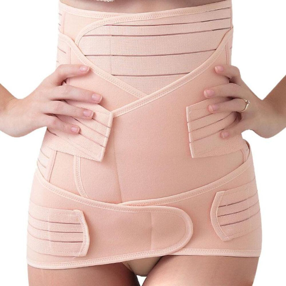 (pink, L) Maternity Band Postpartum Belt Women Waist Training Postpartum Corset Bustiers Pelvis Shapewear