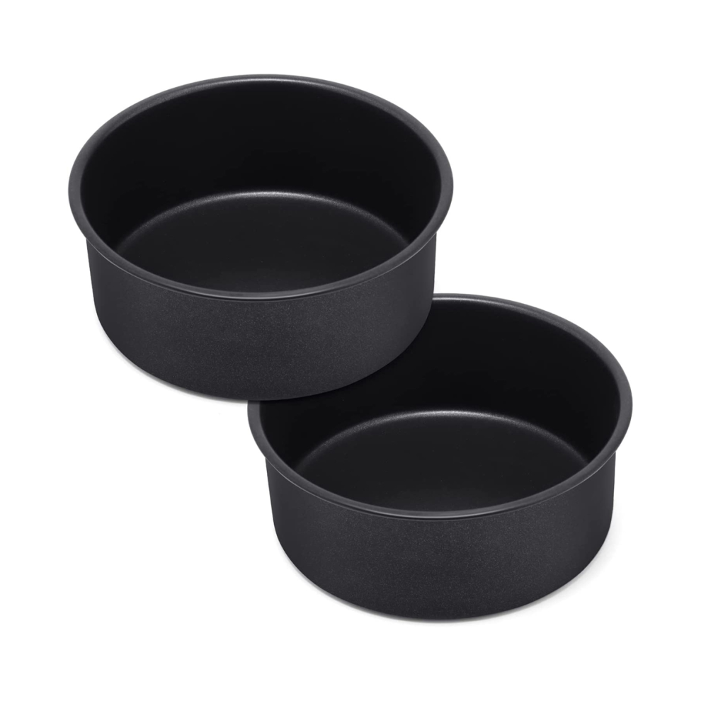 6Inch Cake Pan Set of 2, Nonstick Stainless Steel Small Round Cake Pans Tin for Baking Birthday Wedding Layer Cakes