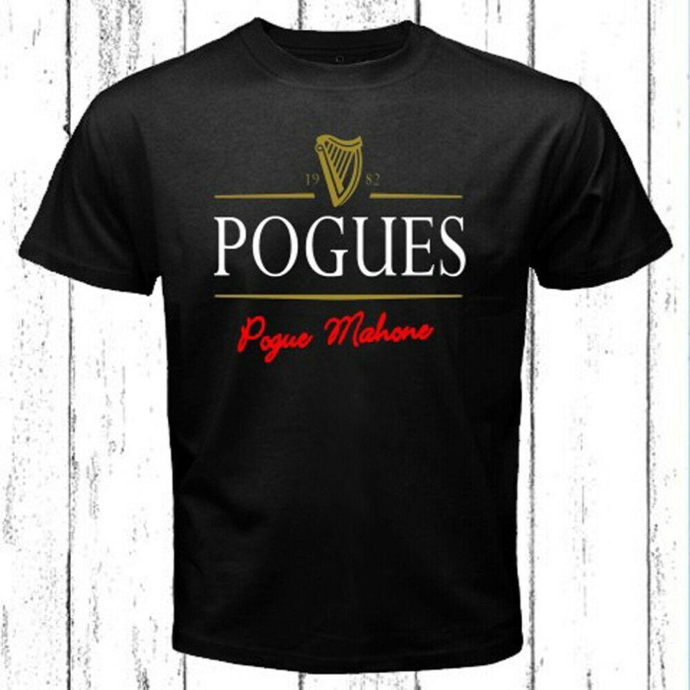 (XXL) The Pogues Pogue Mahoni Logo Black Unisex T-shirt