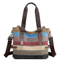 Women Tote Handbag Bag Canvas Shoulder Bag for Ladies 14 Inch Laptop Shopping Bag Shopper Crossbody Multipurpose Hobo Bags Black