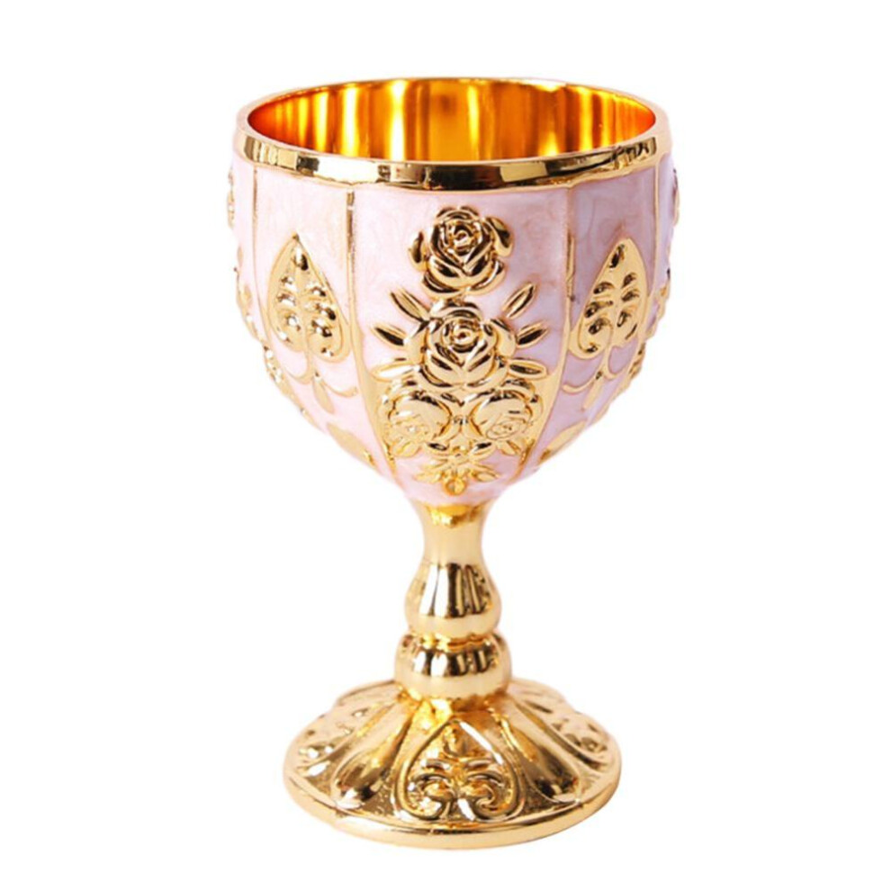 (gold,white) Metal Wine Glasses Retro Dinnerware Goblet Vintage European Style Spirit Vodka Champagne Glasses For Bar Home Decor