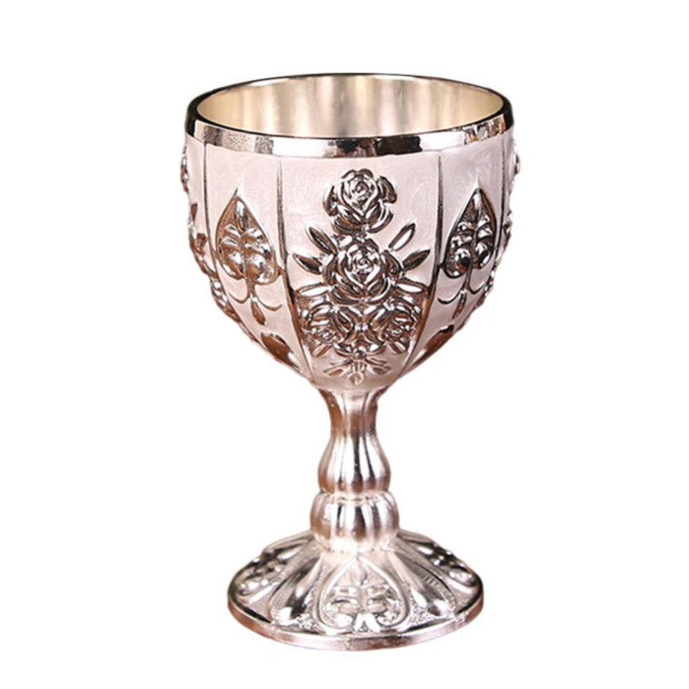 (silver,white) Metal Wine Glasses Retro Dinnerware Goblet Vintage European Style Spirit Vodka Champagne Glasses For Bar Home Decor