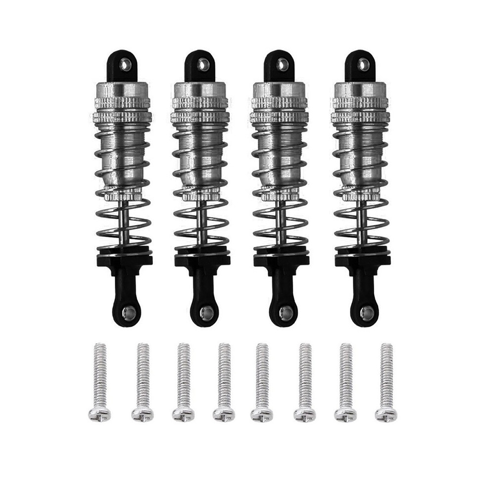 4Pcs Metal Shock Absorber Damper Replacement Accessory Fit For Wltoys 144001 1/14 Rc Drift Racing Car Parts, Grey 4764074176080