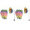 2PCS Balloon Wind Spinner Striped Windsock Balloon Yard Decor Spiral Balloon Windmill 1