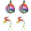 2PCS Balloon Wind Spinner Striped Windsock Balloon Yard Decor Spiral Balloon Windmill 2