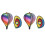 2PCS Balloon Wind Spinner Striped Windsock Balloon Yard Decor Spiral Balloon Windmill 3