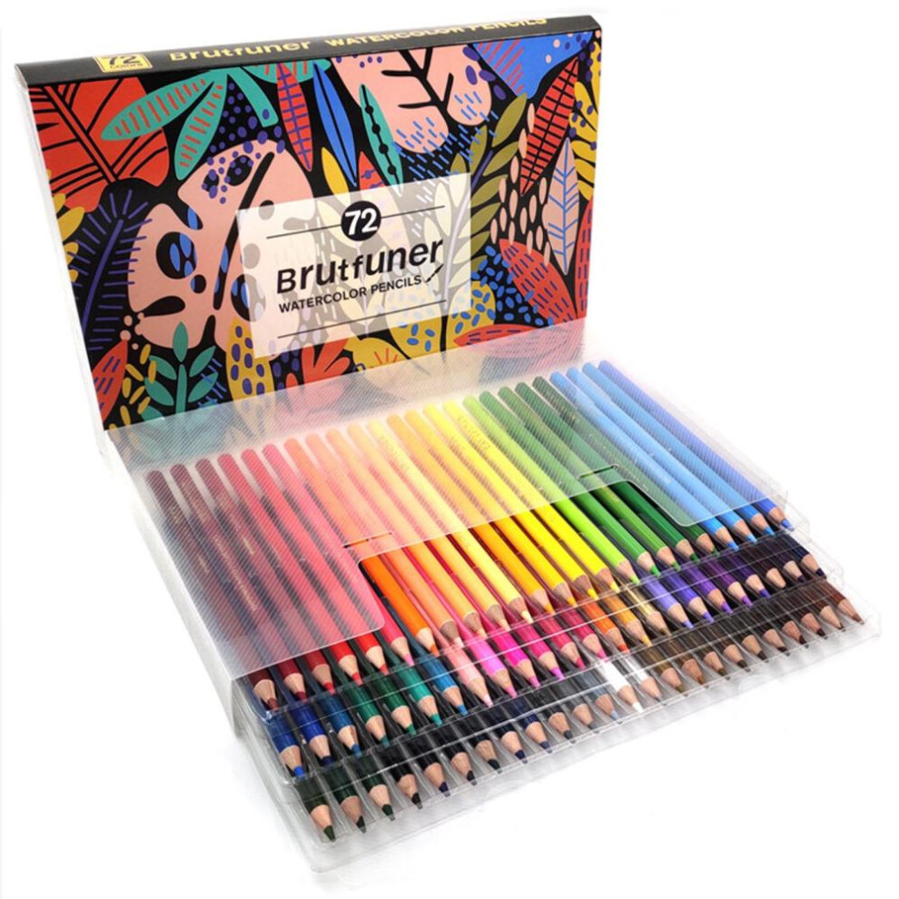 (72 Watercolor Pencils) 48/72/120/150/180 Watercolor Pencils Set Pre-sharpened Water Soluble Color Pencils Art Supplies For