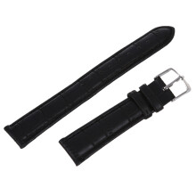18mm Uhrenarmband Schwarz PU Leder Legierung Schnalle Uhrenarmband