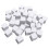 16MM White Acrylic Cubes Blank Dice for Board Games,Math Counting Teaching,Alphabet Numbers Custom Dice Making,48PCS 4