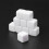16MM White Acrylic Cubes Blank Dice for Board Games,Math Counting Teaching,Alphabet Numbers Custom Dice Making,48PCS 6