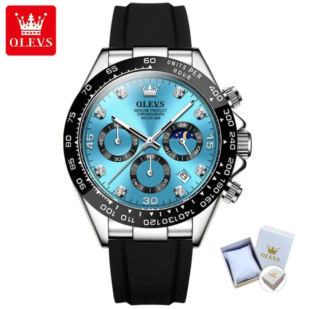 (aero) OLEVS Luxury Men Watch Quartz Man Watches Waterproof Luminous Top Brand Watch for Men Date Chronograph Sport Wristwatch