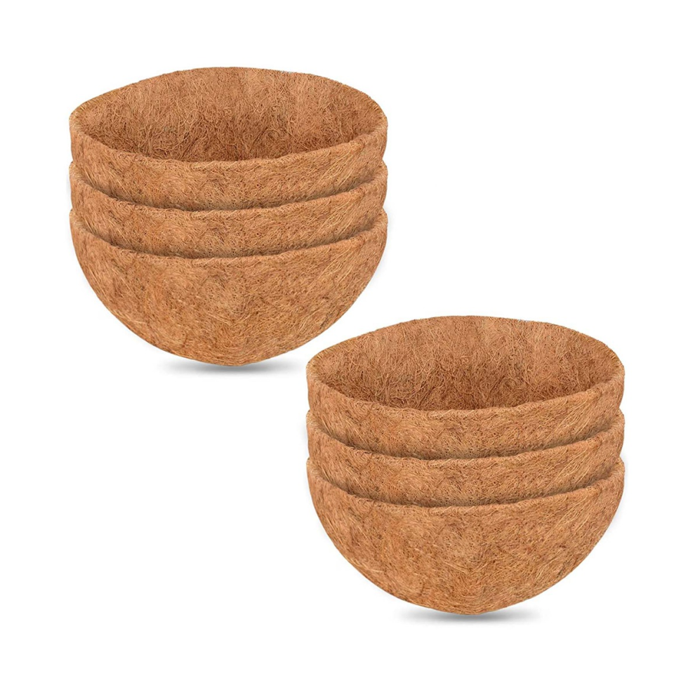 Tlily 14 Inch Coconut Liners For Planters,Natural Coco Coir Basket Coco Replacement Liners For Hanging Basket Planters Flowers