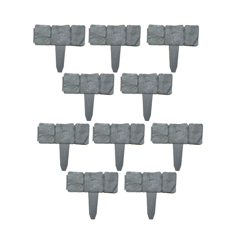 Imitation Stone Garden Fence Plastic Fence Inserted Fence Pastoral Garden Gardening Grass Fence 4764074189509