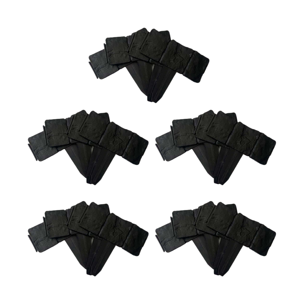Bordure de jardin, bordures de paysage de jardin pour parterre de fleurs, clôture de bordure de pelouse en plastique effet pierre noire