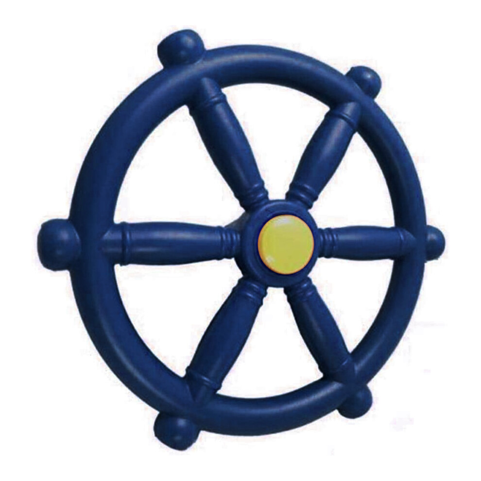 Volant de jeu pour enfants, fixation de volant de balançoire, volant de bateau pirate pour salle de sport ou balançoire de la jungle, bleu