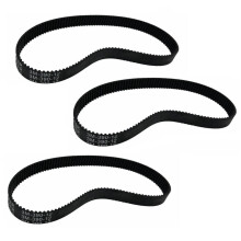 Lot de 3 courroies de transmission 3M-390-12 en caoutchouc épais et durable pour vélo électrique, scooter, moto