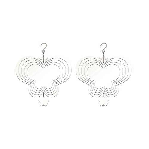 2 Pack Butterfly Sublimation Wind Spinner Blanks,10 Inch Metal Sublimation Blanks Hanging Spinners for Yards & Garden