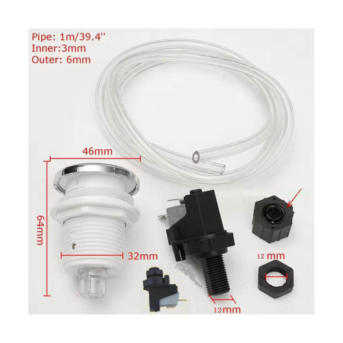 16A Badewanne Spa Abfall Müll Entsorgung Selbst-Lock Luft Schalter Push Button 1