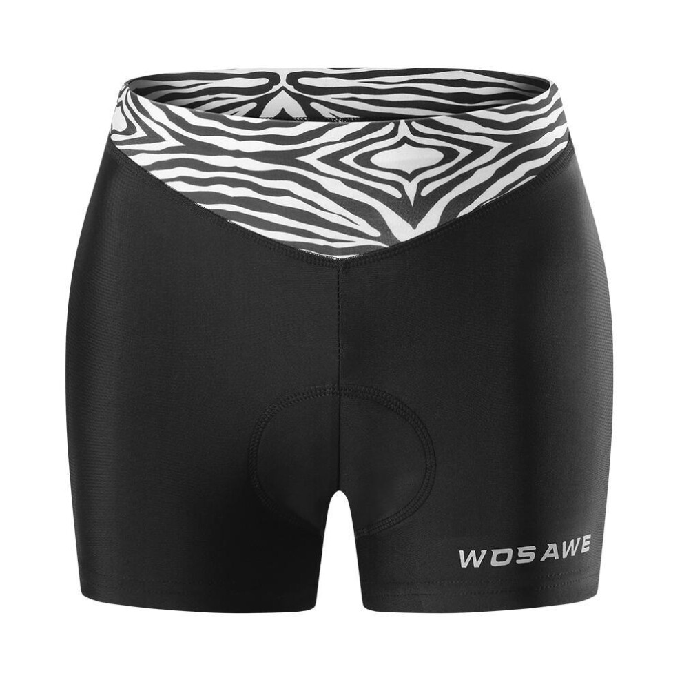 (white, L) Cycling Underpants Wosawe Women Road Bike Shorts Gel Padded